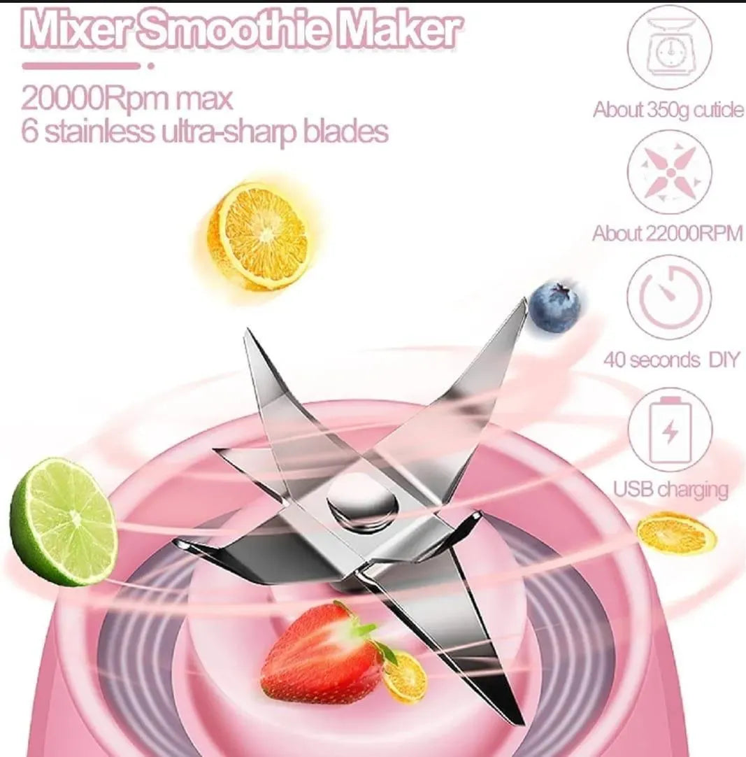Portable Electric Bottle Juicer 420ml Multicolor ABS