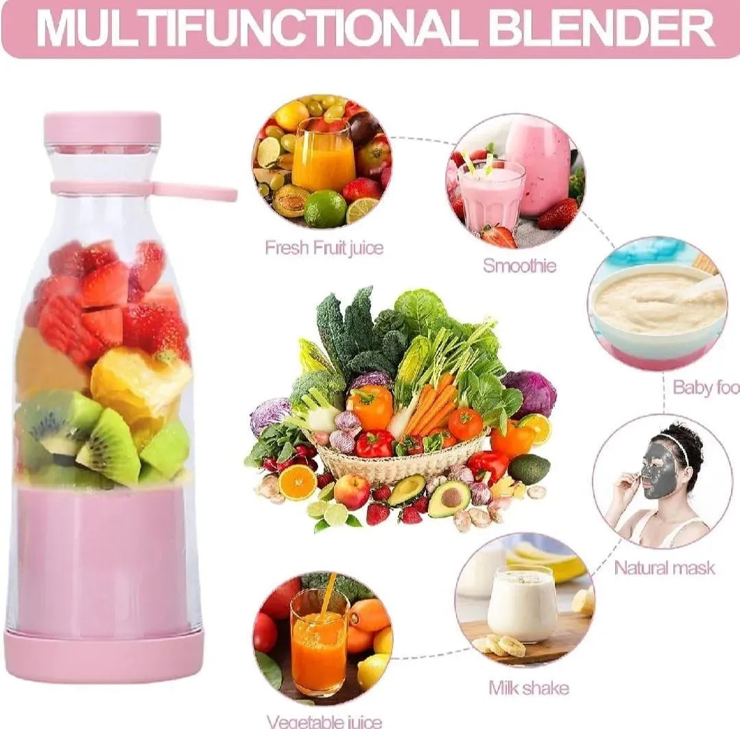 Portable Electric Bottle Juicer 420ml Multicolor ABS